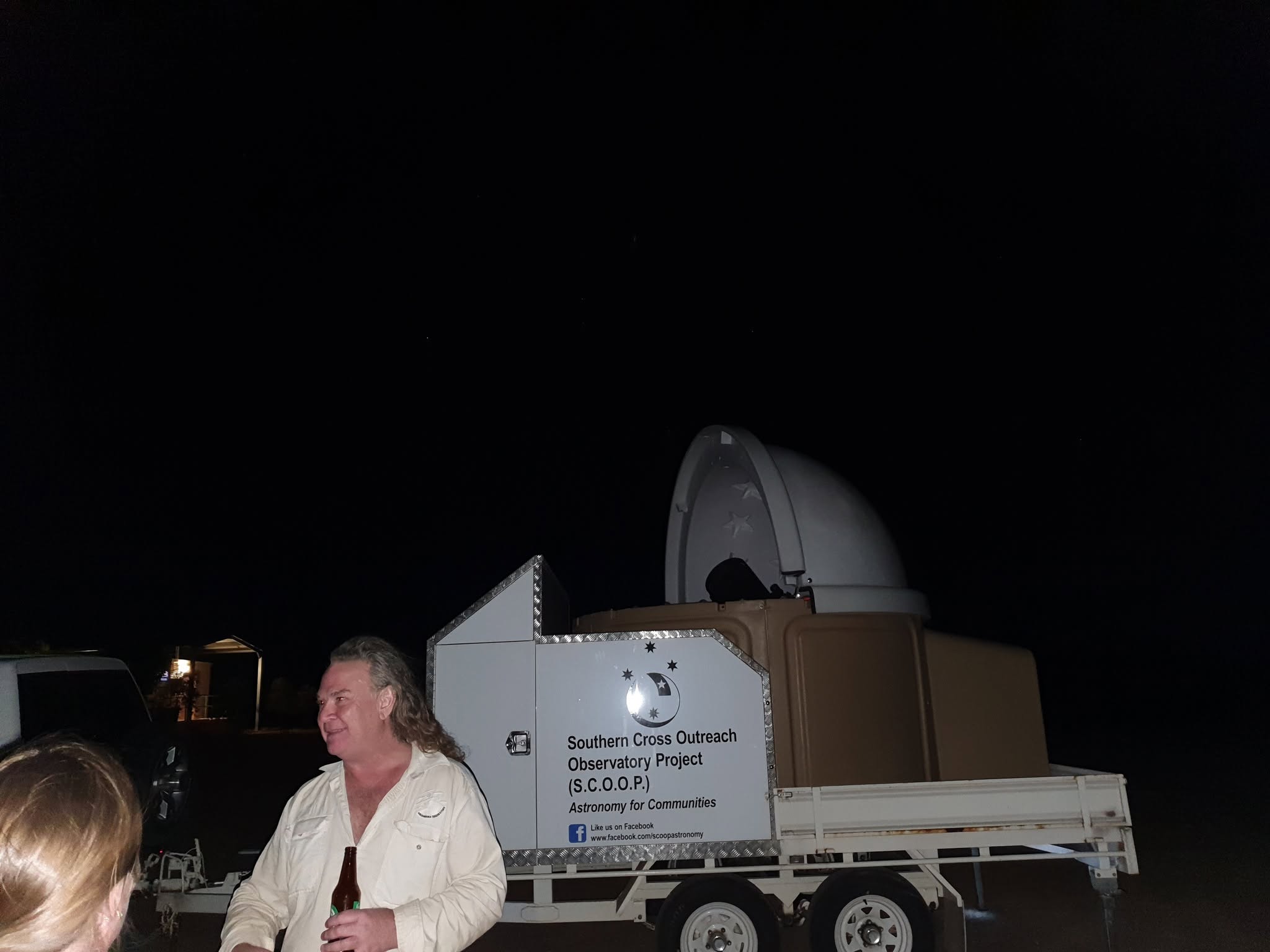 Conan Fahey, a local resident of Andamooka, and a dedicated astronomer and the founder of Andamooka Observatory