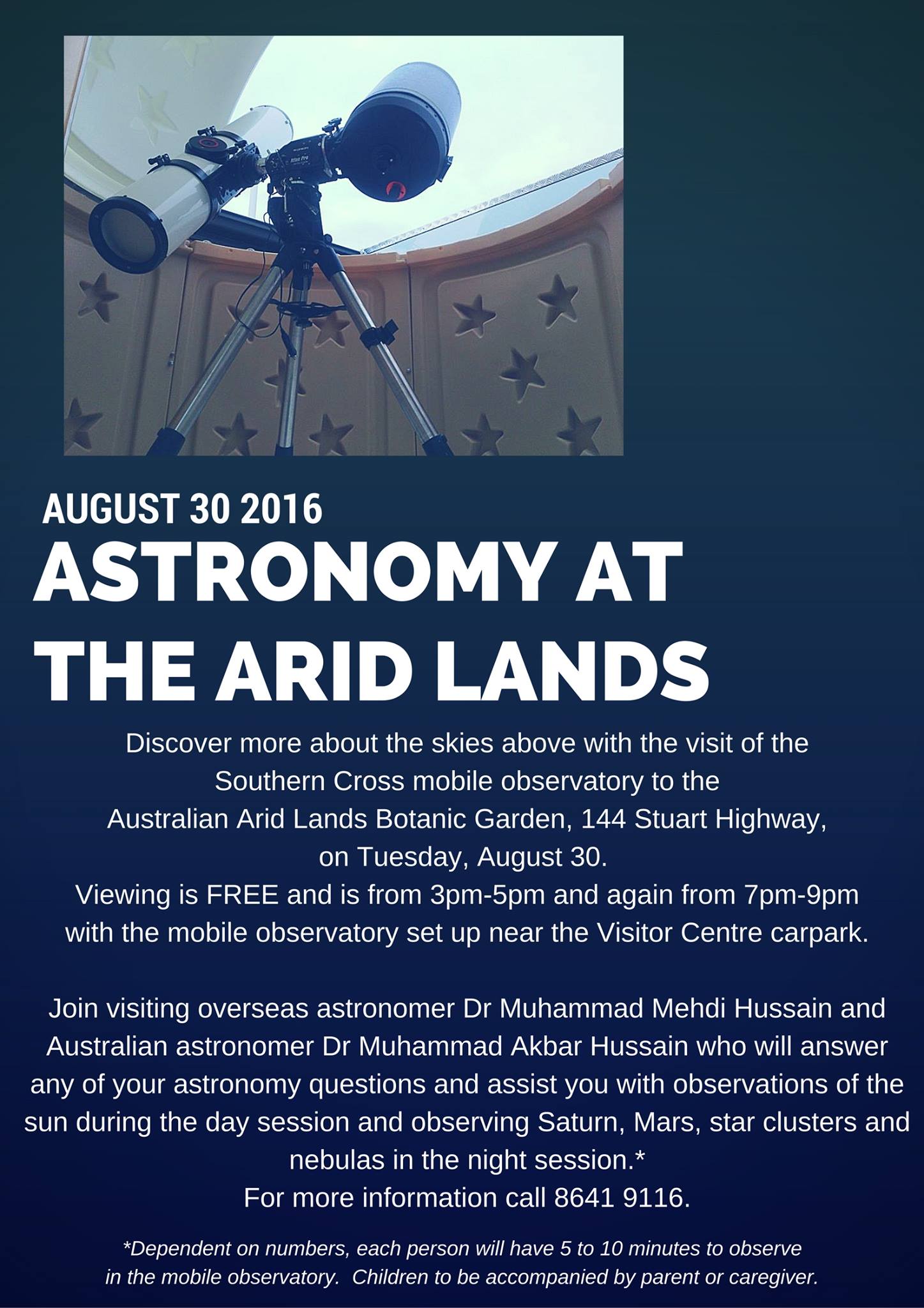 Port Augusta Council's poster for our event