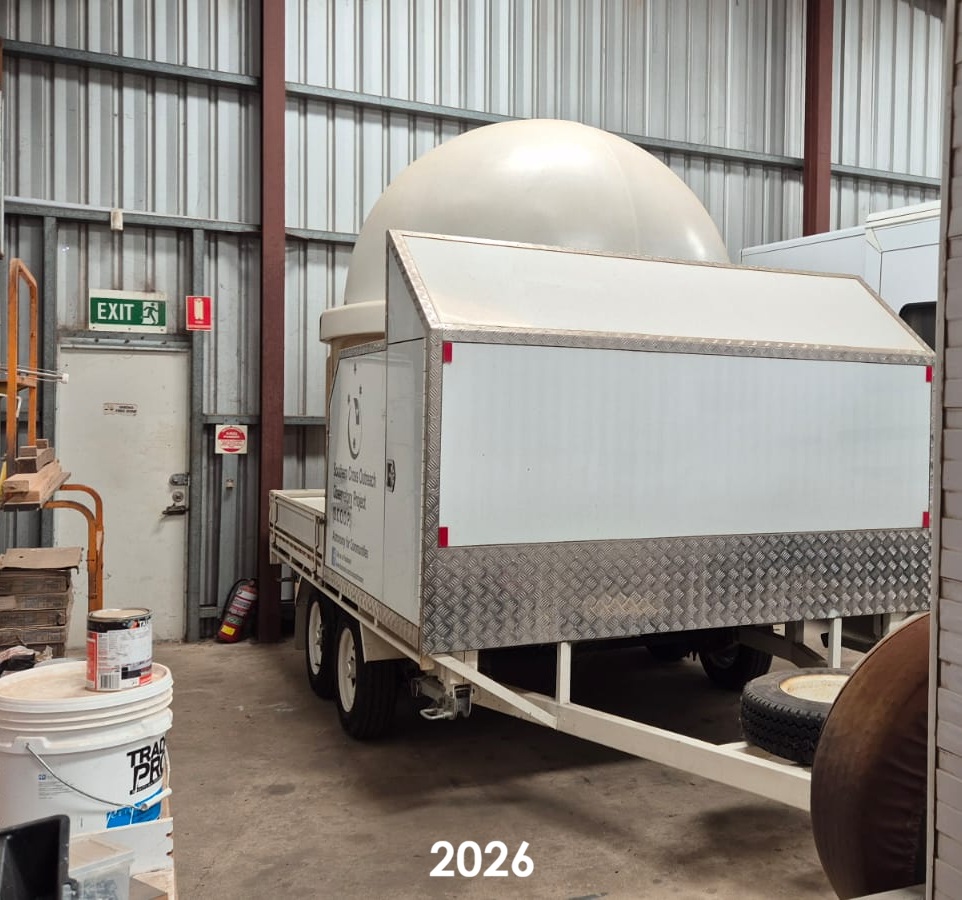 SCOOP currently in storage in Adelaide. With the completion of our facility at Lot 2, Port Augusta, SCOOP will find a new venue for public outreach closer to the outback. 