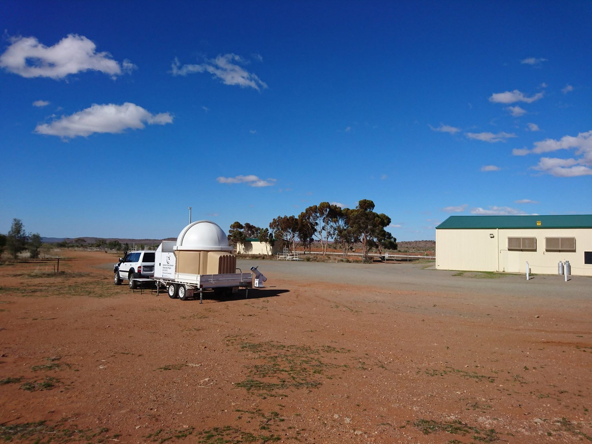 Setting up at Broken Hill Regional Events & Racecourse